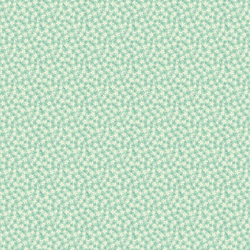 Figo Fabrics: Primavera - Mint Tiny Gentian