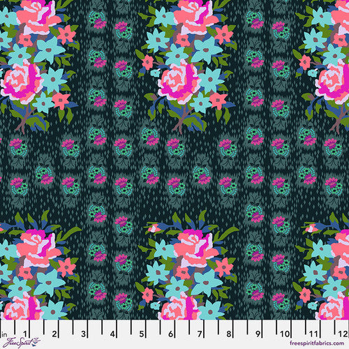 Free Spirit Fabrics: Love Always AM - Anna Maria - Stitched Bouquet Dim