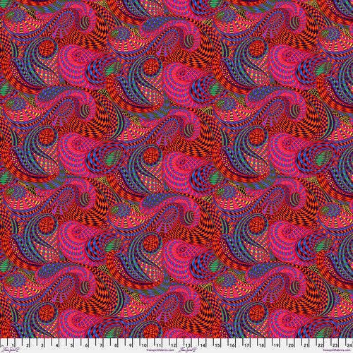 FreeSpirit Fabrics: Adrienne Leban, BioGeo-3 - Funhouse Red - PWAL019.RED