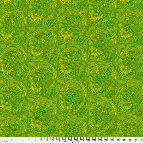 FreeSpirit Fabrics: Adrienne Leban, BioGeo-3 - Citrus Squeeze Lemon Lime - PWAL022.LEMONLIME