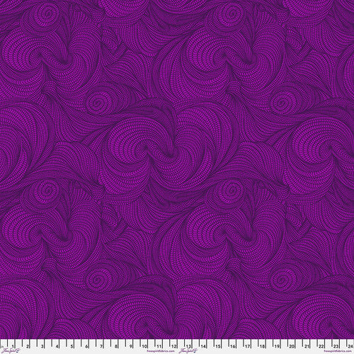 FreeSpirit Fabrics: Adrienne Leban, BioGeo-3 - Plum Flip - PWAL025.PLUM