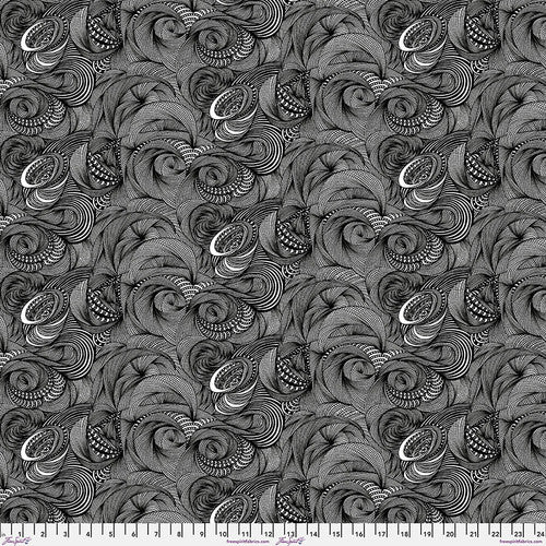FreeSpirit Fabrics: Adrienne Leban, BioGeo-3 - Stone Frollic - PWAL026.BLACK