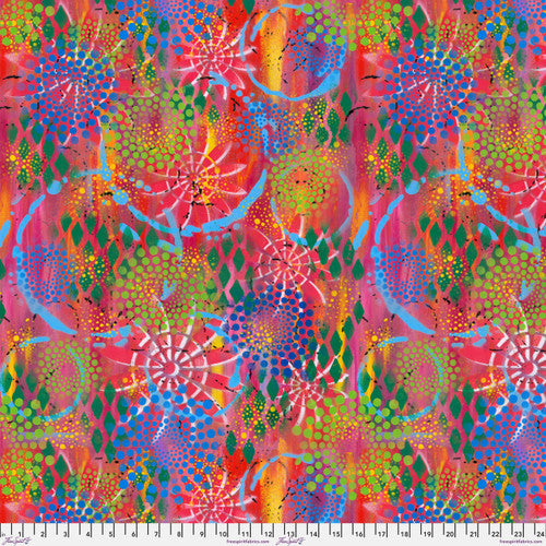 FreeSpirit Fabrics: Garden Delight - Sue Penn - Flowerburst Red - PWSP062.RED