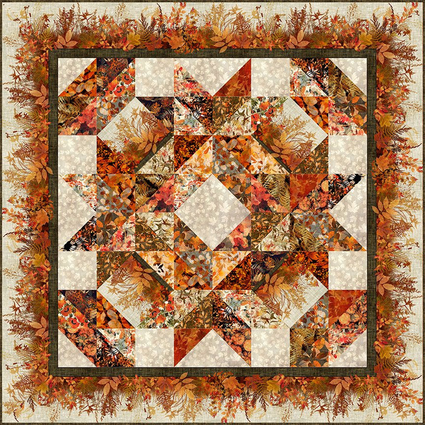 In the Beginning: Jason Yenter - Reflections of Autumn Wreath Wall Hanging/Lap Quilt Pattern