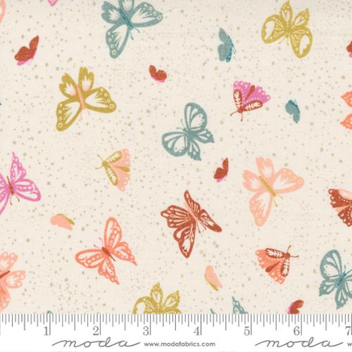 Songbook A New Page Unbleached 45553 11 Moda #1 - Flutter By Landscape Butterflies - sols out