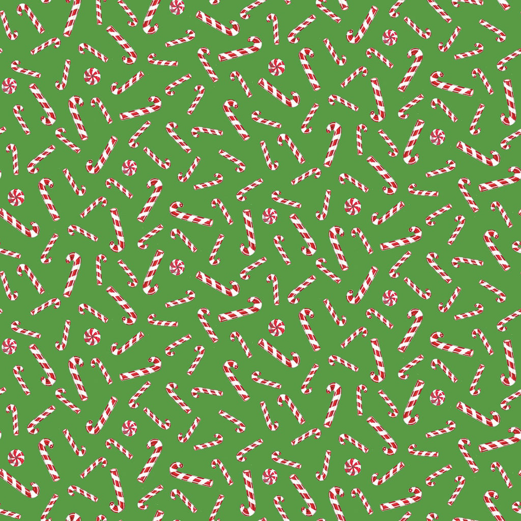Christmas Joy Candy Canes Green