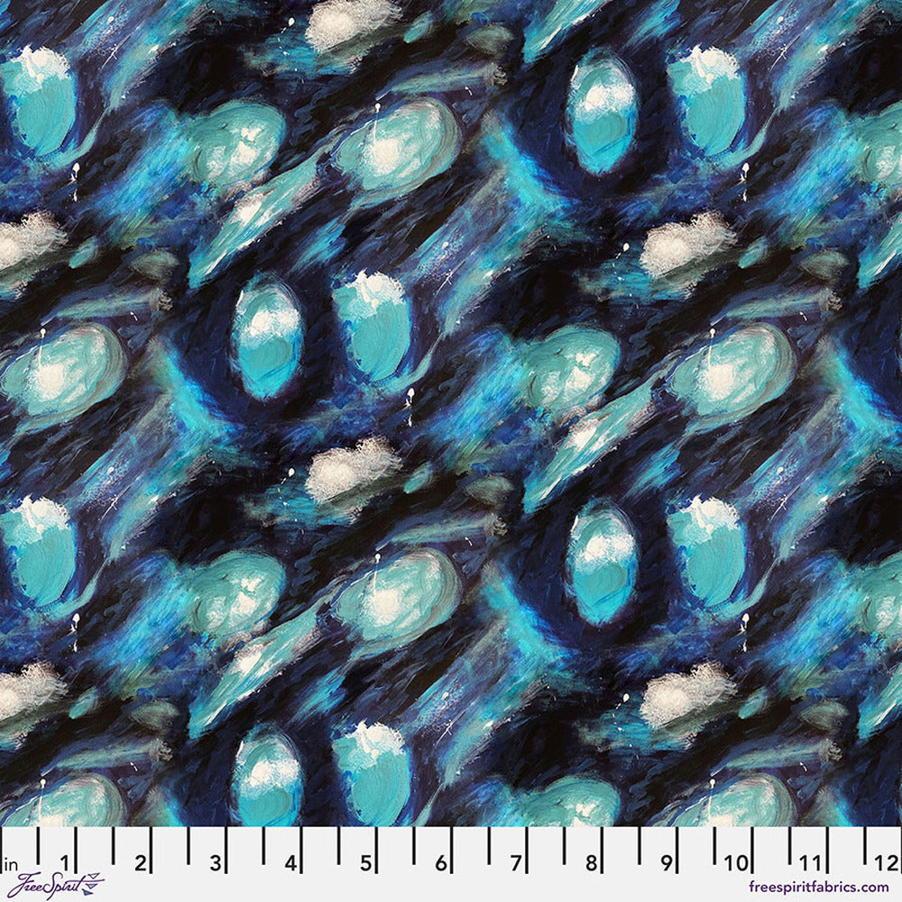 Freespirit Fabrics: George Mendoza -  Star Dust - Blue || Spirit Winds WIND58