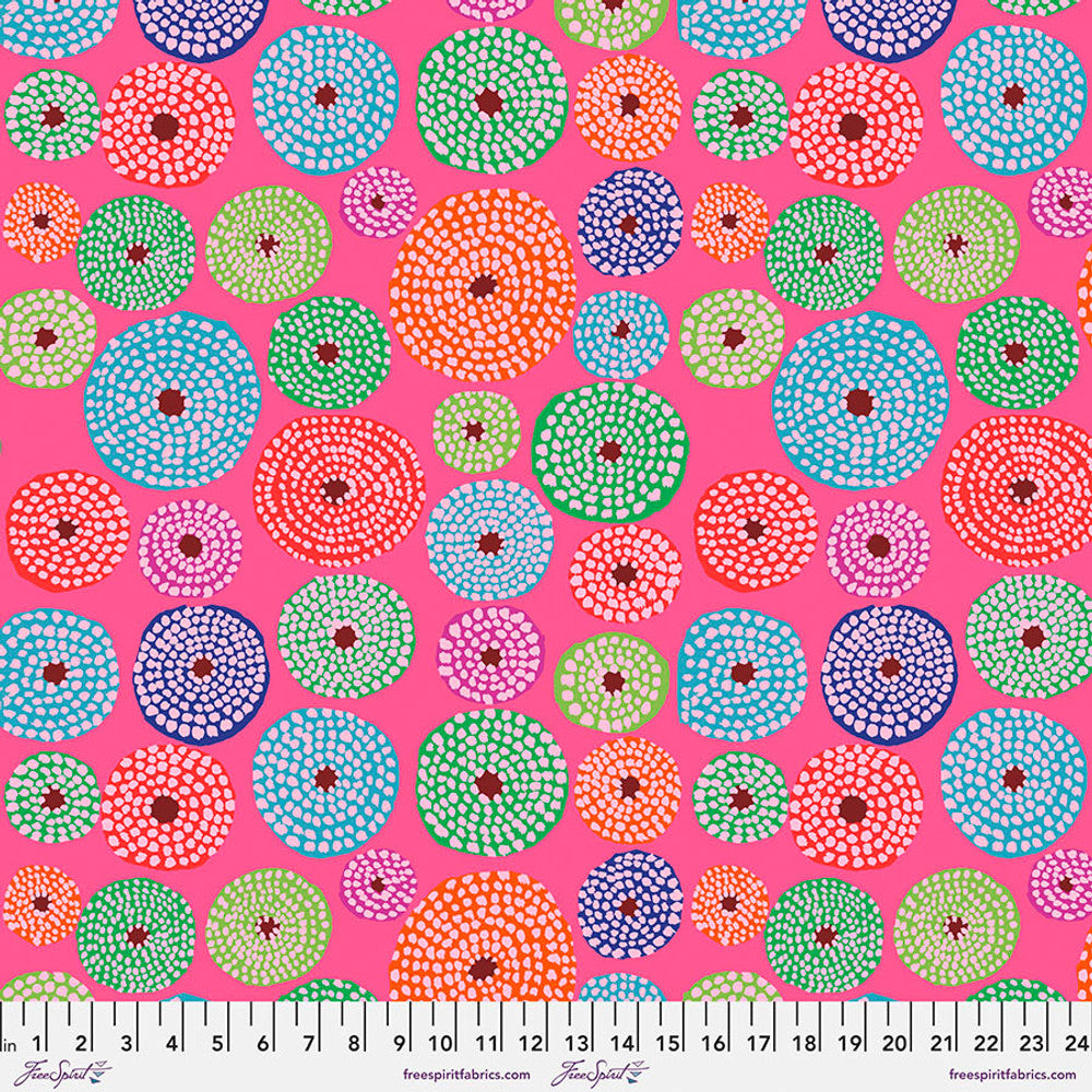 Kaffe Fasset for Free Spirit Fabrics  Disks - Pink || February 2023