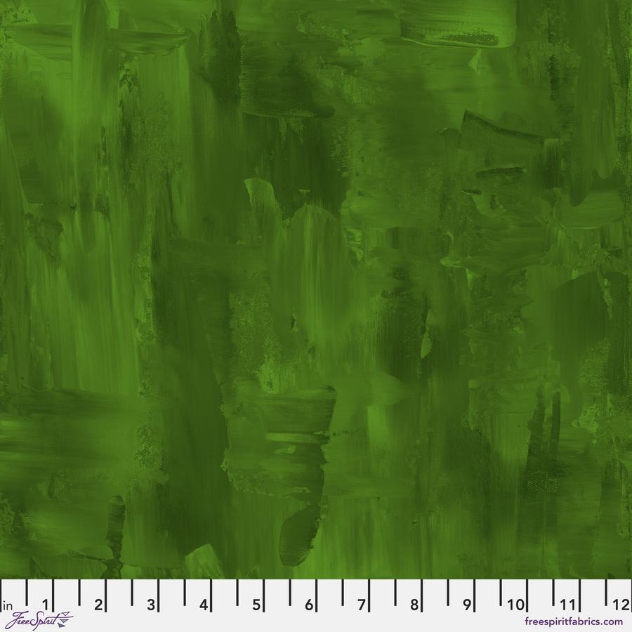 FreeSpirit Fabrics - Sue Penn - Textures Brushstrokes - Green - PWSP018.GREEN