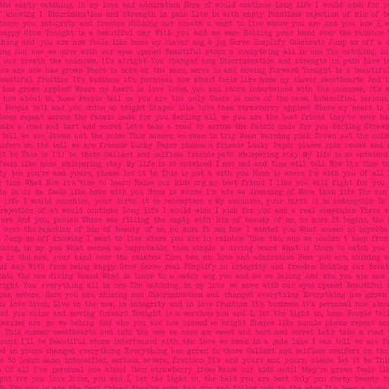Alison Glass Sun Print Path Text - Sweet Pink