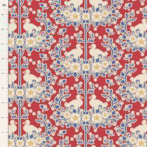 Tilda: Jubilee - Duck Nest Red - Sold by the yard