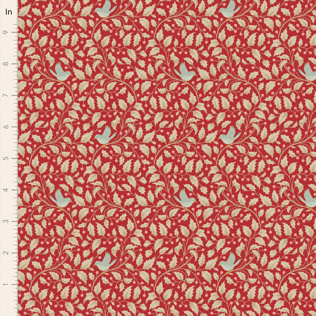 Tilda - Merry Little Christmas - Holly Red - TIL100621-V15 - Sold by the Half Yard