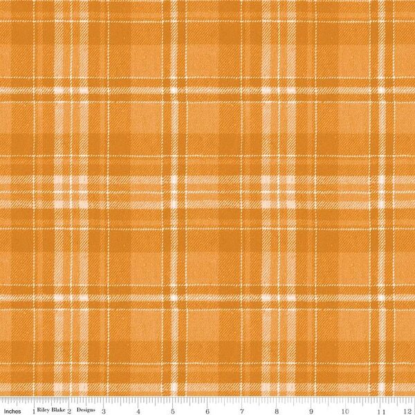 Riley Blake - J. Wecker Frisch - Costume Maker's Act II - Plaid Orange - C16010-ORANGE - Sold by the Half Yard