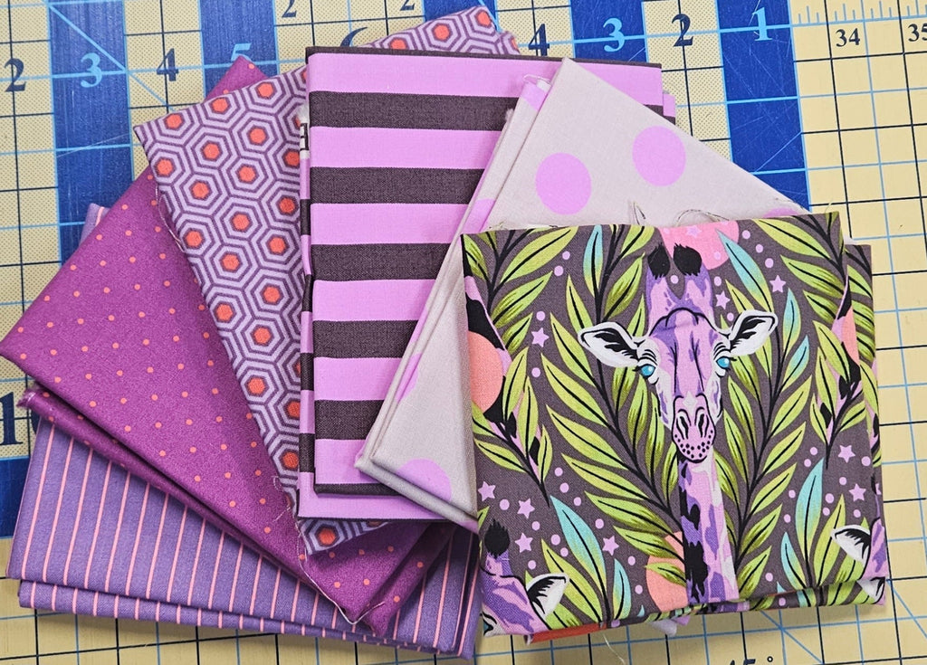 Tula Pink: Custom Curated Bundle - Mystic Giraffe - (7 Fabrics)