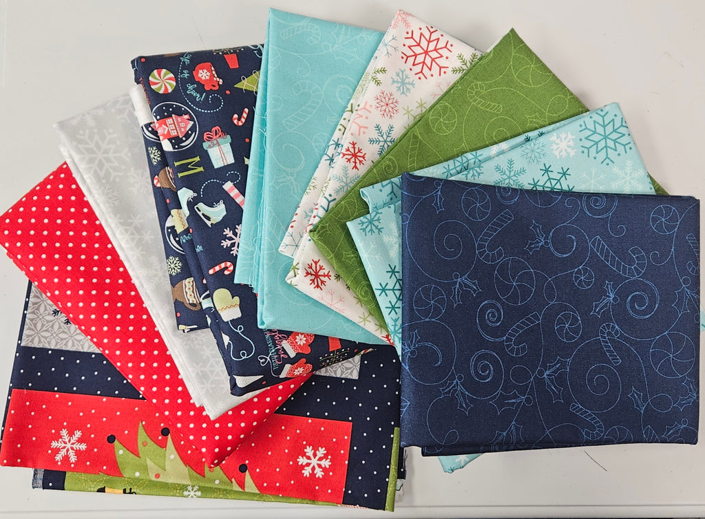 Cup of Cheer - Twister Pinwheels and Panels Christmas Quilt Kit