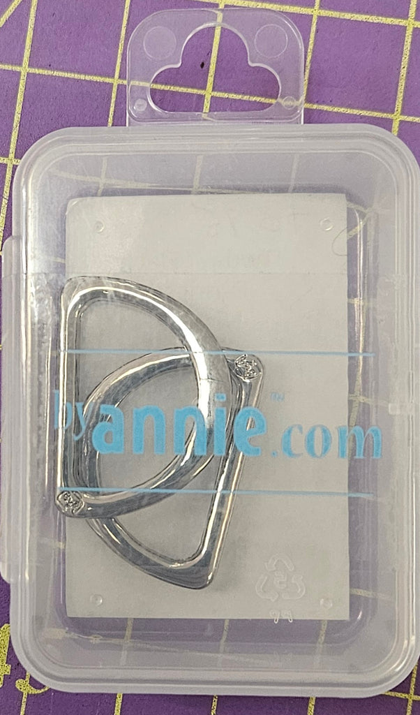 ByAnnie -  D Ring Flat 1in Nickel Metal Set of Two