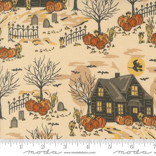 Moda - Home Sweet Haunt - Haunted Forest Halloween - Bone - 20912-11 - Sold by the Half Yard