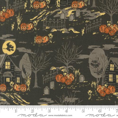 Moda - Home Sweet Haunt - Haunted Forest Halloween - Charcoal - 20912-16 - Sold by the Half Yard
