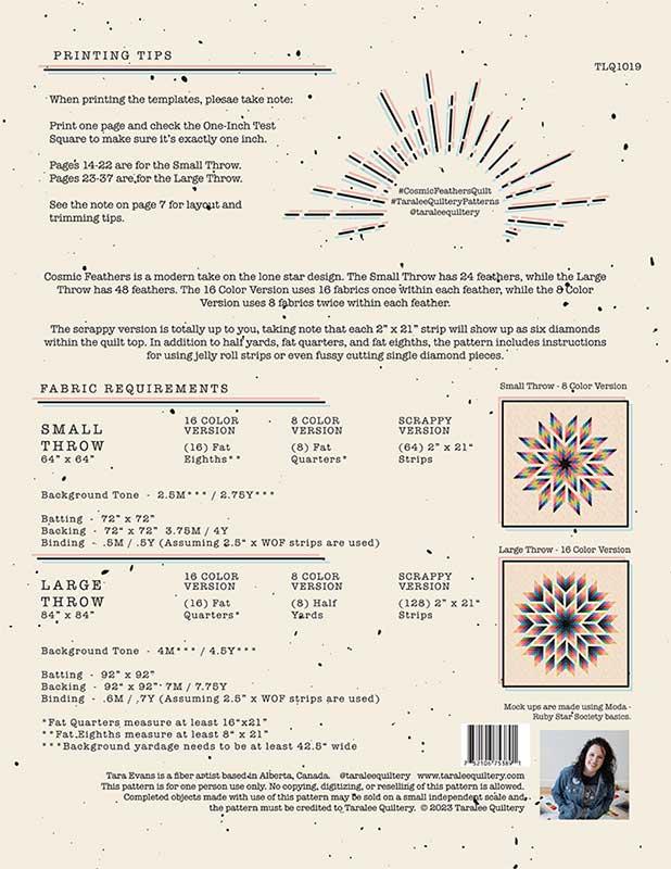 Taralee Quiltery - Cosmic Feathers - TLQ 1019