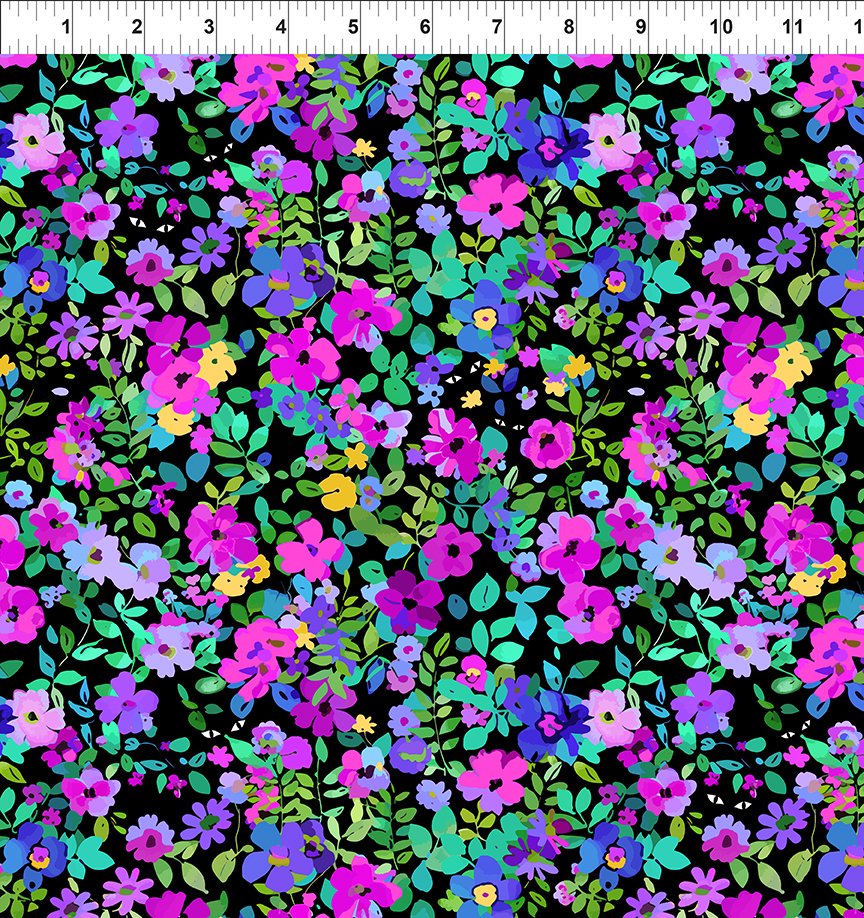 In The Beginning - Flock Together - Jewel Garden - 5FT-2 Jewel Garden - Sold by the Half Yard