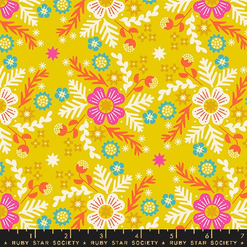 Ruby Star - Pivot - Golden Hour RS1073 13 - Wildflower 30s and Retro Floral Funky (Priced by the Yard)