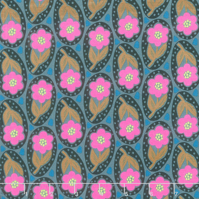 FreeSpirit - Brave - Giggle - Indigo - PWAH197.Indigo - Sold by the Half Yard