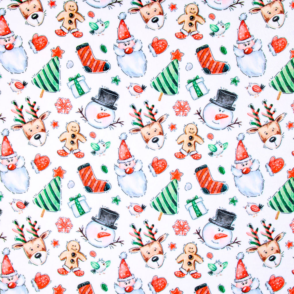 Shannon Fabrics: Minky - Cloud Cuddle - Santa Multi