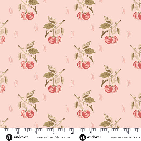 Andover Fabrics - Edyta Sitar - Lighthouse - Cherry Ice Cream Cerise - A-1474-E - Sold by the Half Yard