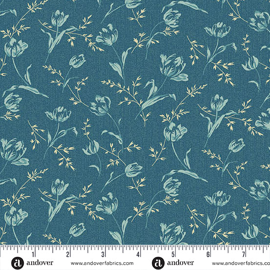 Andover Fabrics - Edyta Sitar - Lighthouse - Lakefront Bindweed - A-1476-B - Sold by the Half Yard