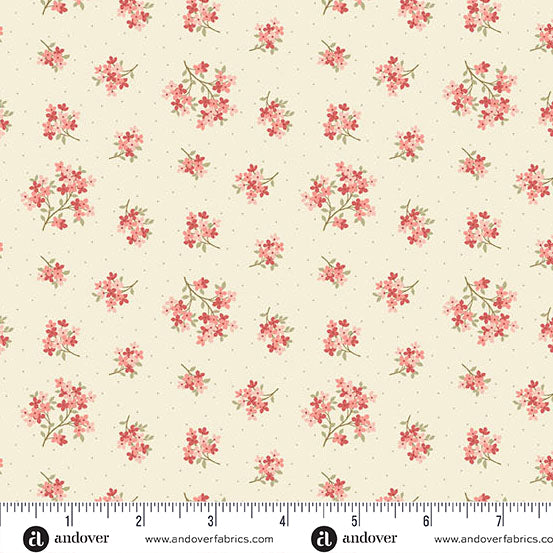 Andover Fabrics - Edyta Sitar - Lighthouse - Seashells Sand Verbena - A-1479-L - Sold by the Half Yard