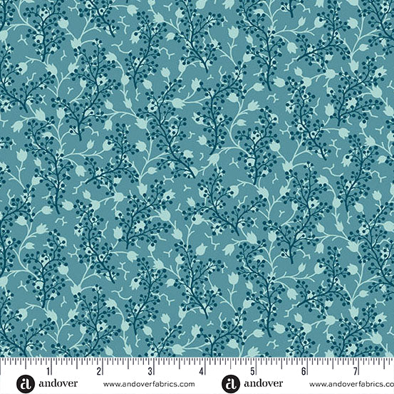 Andover Fabrics - Edyta Sitar - Lighthouse - Lakefront Coraline - A-1484-B - Sold by the Half Yard