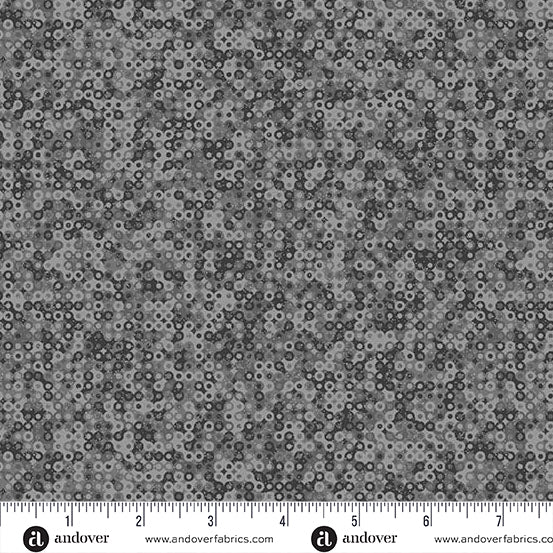 Andover Fabrics - Fairy Rings - Charcoal - A-5105-C - Sold by the Half Yard