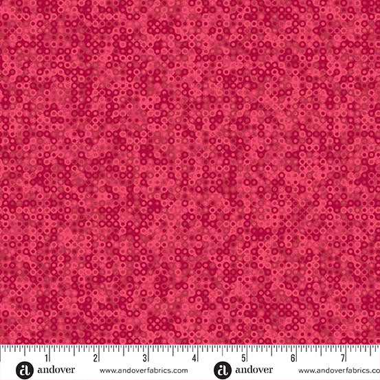 Andover Fabrics - Fairy Rings - Scarlet - A-5105-R - Sold by the Half Yard