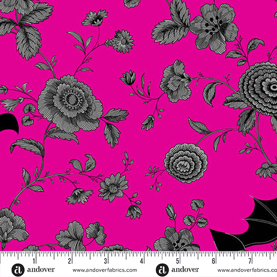 Andover Fabrics - Phantasm - Night Garden Scream - A-1517-E - Sold by the Half Yard