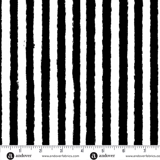 Andover Fabrics - Phantasm - Shadow Stripe Raven - A-1522-K - Sold by the Half Yard