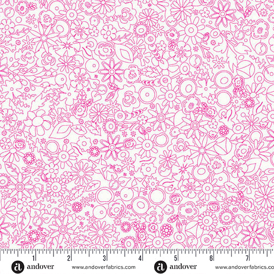 Andover Fabrics - Sun Print Whisper - Cosmos Woodland - A-1558-E - Sold by the Half Yard