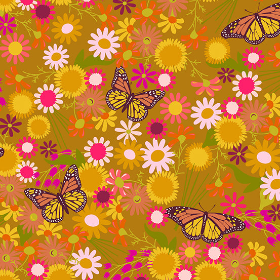 Alison Glass Wildflowers - Yarrow Monarch