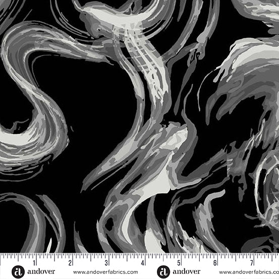 Andover Fabrics - Phantasm - Smolder Raven 108 Wideback - AW-1525-C - Sold by the Half Yard