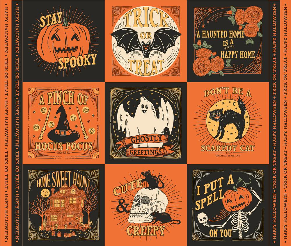 Moda - Home Sweet Haunt - Haunted Square Panel 36" x 44" - 20919-11 - Sold per Panel