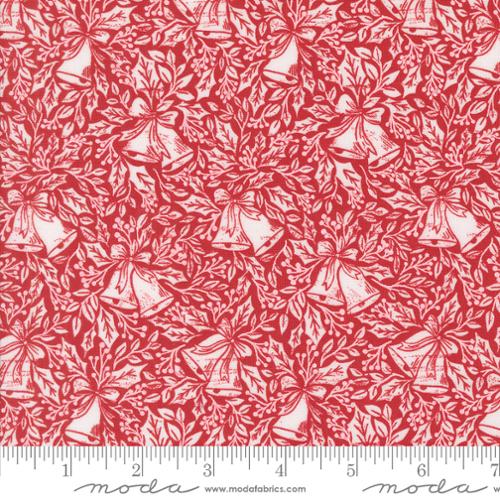 Moda - Berry and Pine - Bell Song Blenders Bells Christmas - Cranberry - 5242-14 - Sold by the Half Yard
