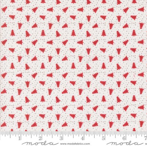 Moda - Berry and Pine - Little Trees Christmas Trees Dots - Snow - 5245-11 - Sold by the Half Yard