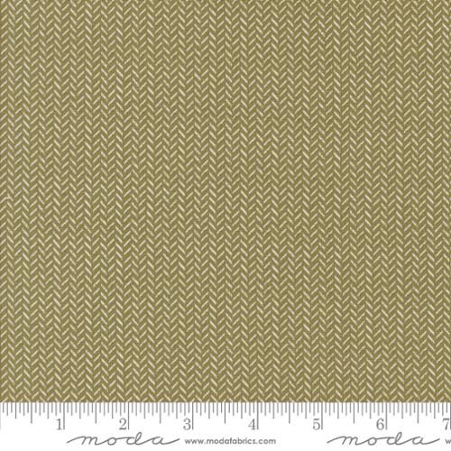 Moda - Berry and Pine - Yule Herringbone Blenders - Sage - 5246-12 - Sold by the Half Yard
