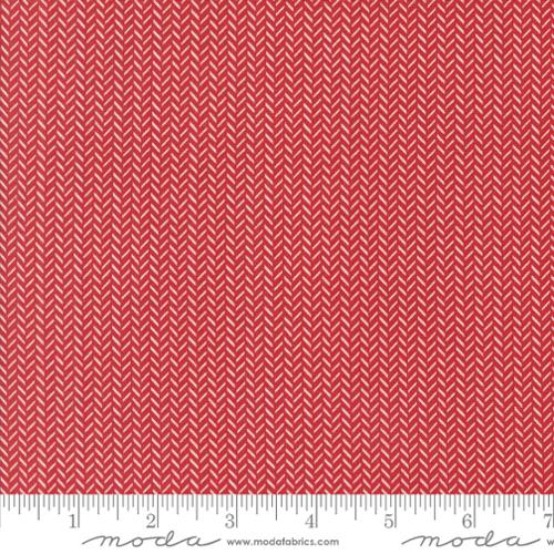 Moda - Berry and Pine - Yule Herringbone Blenders - Cranberry - 5246-14 - Sold by the Half Yard
