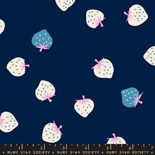 Ruby Star Society - Strawberry and Friends - Navy - RS3085 21 - Sold by the Half Yard