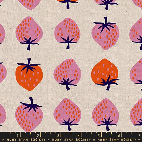 Ruby Star Society - Strawberry and Friends Canvas - Natural - RS3087 12L - Sold by the Half Yard