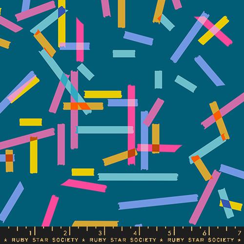 Moda - Washi Plus - Washi Novelty Tape Office Supplies - Teal - RS1090 14 - Sold by the Half Yard