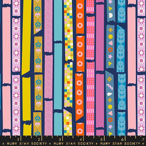 Moda - Washi Plus - Yay Its Tape Novelty Tape Office Supplies - Bluebell - RS1100 13 - Sold by the Half Yard