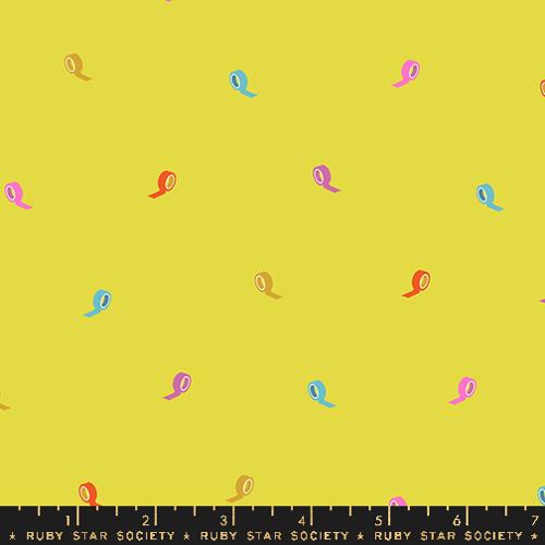 Moda - Washi Plus - Roll With It Novelty Tape Office Supplies - Citron - RS1101 15 - Sold by the Half Yard