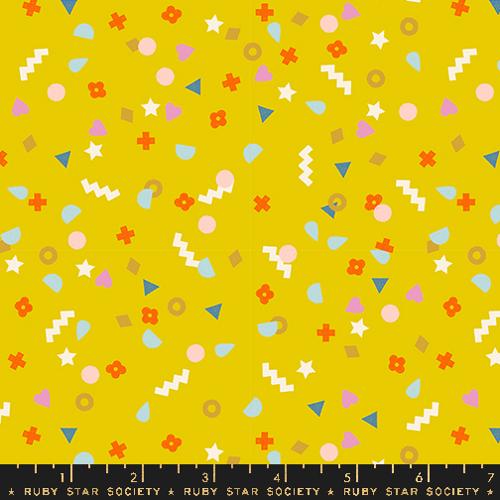 Moda - Washi Plus - More Stuff Novelty Ditsy Childrens - Goldenhour - RS1105 12 - Sold by the Half Yard