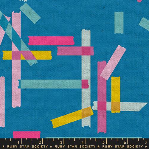Moda - Washi Plus - Washi Tape Canvas Tape Office Supplies - Cerulean - RS1106 17L - Sold by the Half Yard